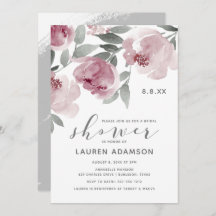Duste Rosa Bridal Shower Soft Watercolor