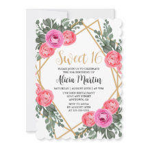 Duste rosa rosa rosa verde Flora dorada dulce 16