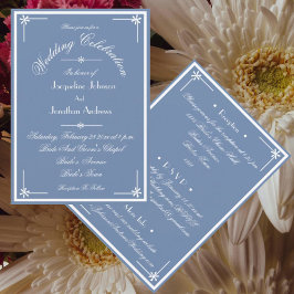 Invitación Dusty Blue All In One RSVP Email Website Boda
