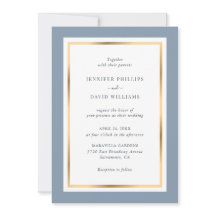 Dusty Blue and Gold Elegant Wedding