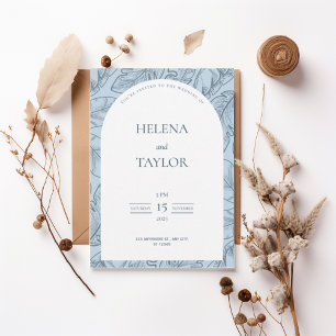 Invitación Dusty Blue Arch Wedding Invitation