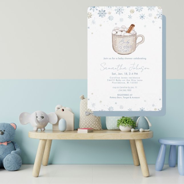 Invitación Dusty Blue Baby It's Cold Outside Shower (Subido por el creador)