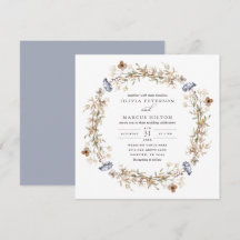 Dusty Blue Boho Wildflower Wedting