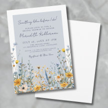 Dusty Blue Botanly Wildflower Bridal Shower