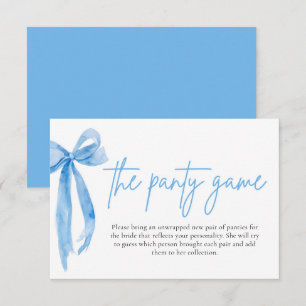 Invitación Dusty Blue Bow Bridal Shower