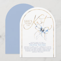 Dusty Blue Bow Ella se casa Fiesta de Despedida de