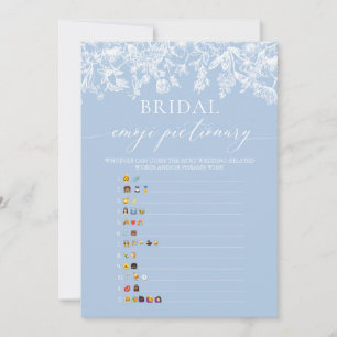 Invitación Dusty Blue Bridal Shower Emoji juego de picnic