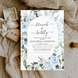 Invitación Dusty Blue Brunch & Bubbly Bridal Shower Invitatia