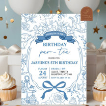 Dusty Blue Chinoiserie Birthday Par-Tea