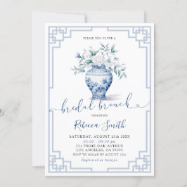 Invitación Dusty Blue Chinoiserie Ginger Jar Bridal Brunch