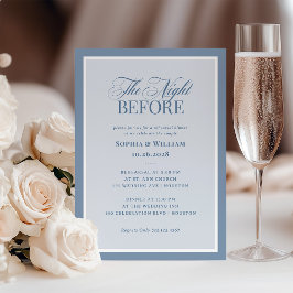 Invitación Dusty Blue | Classic Luxe Elegant Rehearsal Dinner
