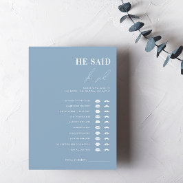 Invitación Dusty Blue Dijo Que Dijo Que Era Un Juguete De Duc