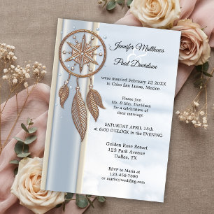 Invitación Dusty Blue Dreamcatcher Wedding Only