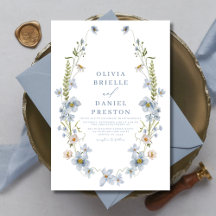 Dusty Blue Elegant Garden Vintage Wedding