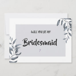 Invitación Dusty Blue Eucalyptus Bridesmaid
