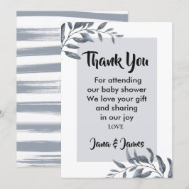 Invitación Dusty Blue Eucalyptus gracias
