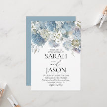 Dusty Blue Floral Elegante Boda Jardín