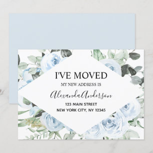 Invitación Dusty Blue Floral en movimiento