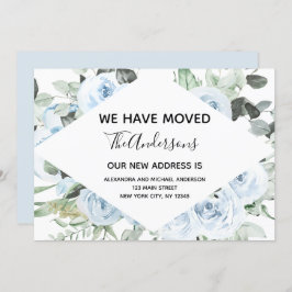 Invitación Dusty Blue Floral en movimiento