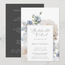 Dusty Blue Garden Floral Bachelorette Weekend