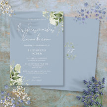 Dusty Blue Greenery Bridesmaids Luncheon