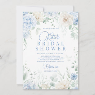Invitación Dusty Blue Hydrangeas Bridal Shower