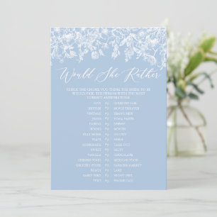 Invitación Dusty Blue Juego para Baby Shower o Despedida de S