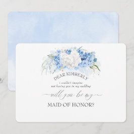 Invitación Dusty Blue Maid, la propuesta de la dama de honor