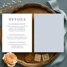 Dusty Blue Minimalist Elegant Wedding Details