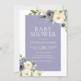 Invitación Dusty Blue Navy Boy o Chica Baby Shower