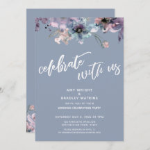 Dusty Blue Painted Floral celebra con nosotros