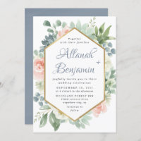 Dusty Blue Rubor Succulent Floral Garden Wedding