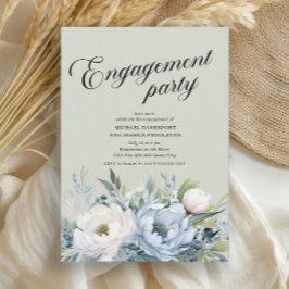 Invitación Dusty Blue Sage Green Engagement Party