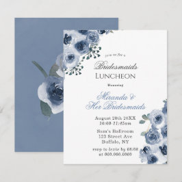 Invitación Dusty Blue Sage Peony Bridesmaids Luncheon