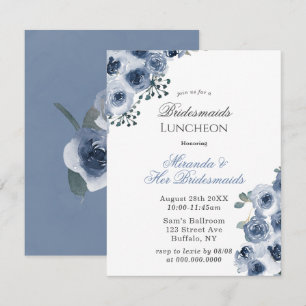 Invitación Dusty Blue Sage Peony Bridesmaids Luncheon
