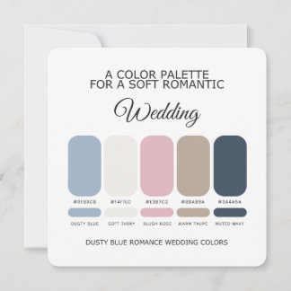 Invitación Dusty Blue Wedding Color Palette Romantic Wedding
