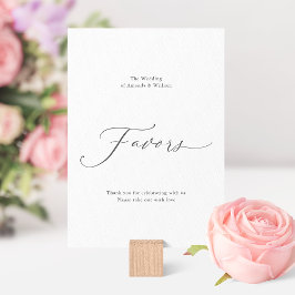 Invitación Dusty Blue Wedding Favor Rótulo