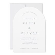 Dusty Blue & White Boho Arch Boda moderno