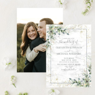 Invitación Dusty Boda de fotografía de oro de la vegetación b