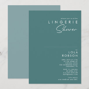 Invitación Dusty Boho   Ducha de lencería verde y azul
