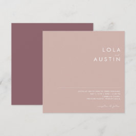 Invitación Dusty Boho | Rosa y Boda Purple Square