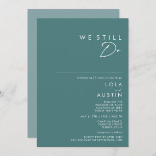 Invitación Dusty Boho   Verde y Azul Aún Vemos Renovación