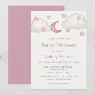 Invitación Dusty Chica rosado Baby Shower