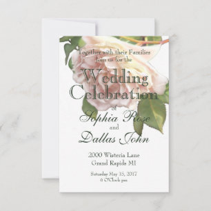 Invitación Dusty Ivory Rosa