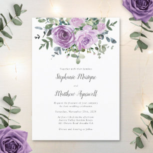 Invitación Dusty Mauve Eucalyptus Boda Botánico