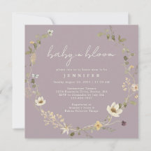Dusty Mauve Wildflower Baby En Bloom Baby Shower
