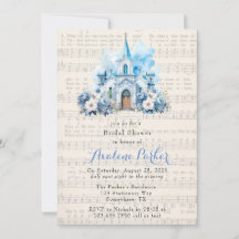 Dusty musical Iglesia azul ducha de novia