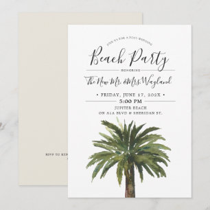 Invitación Dusty Palms   Fiesta de Playa Post Boda en la Aren