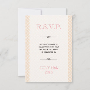 Invitación Dusty pink azulejo marroquí ampersand respuesta de