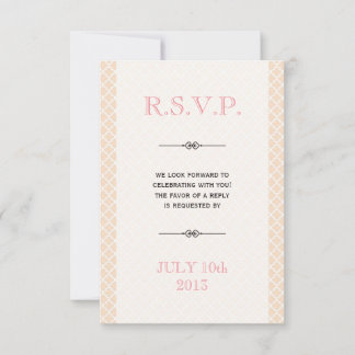 Invitación Dusty pink azulejo marroquí ampersand respuesta de